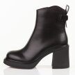 Czarne skórzane botki damskie na słupku Cambell 98301