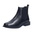Czarne sztyblety damskie, botki SERGIO LEONE BT430 PU LAKIER