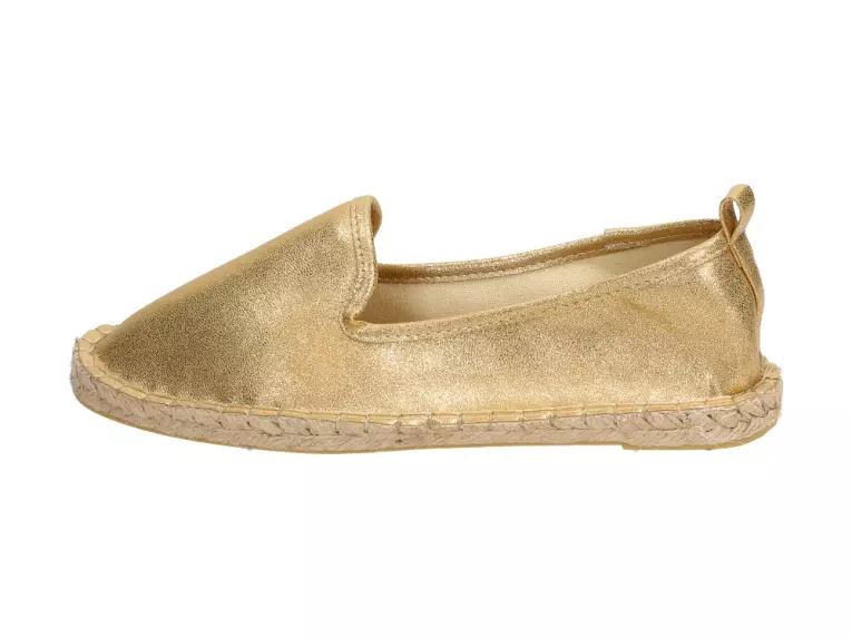 Złote ciżemki damskie Vinceza 9612 Slip On