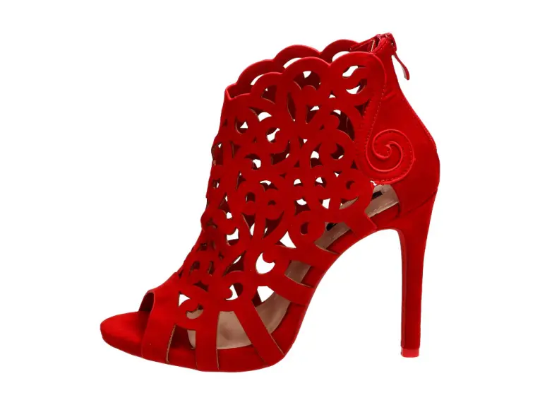 Czerwone sandały damskie szpilki Vices 1398-19