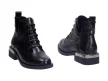 Czarne trapery, botki damskie NAVY DOT 60003