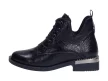 Czarne trapery, botki damskie NAVY DOT 60003