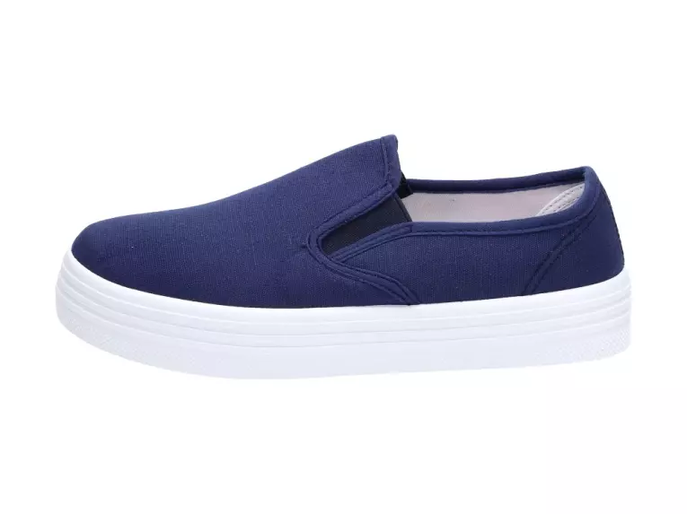 Slip On Granatowe tenisówki damskie Wishot 118