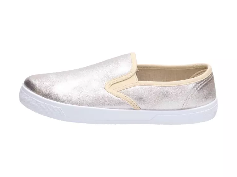 Slip On Złote tenisówki damskie Wishot 122