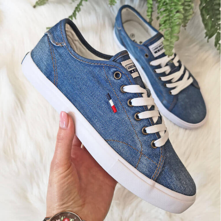 Jeansowe trampki damskie American Club Fh16/20