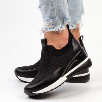 Czarne sneakersy półbuty damskie POTOCKI 12028y