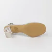 Szare silikonowe sandały damskie na słupku z ozdobą, transparentne DiA 1037-23