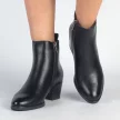 Czarne sztyblety, botki damskie na obcasie VINCEZA 10625 PU