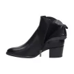 Czarne sztyblety, botki damskie na obcasie VINCEZA 10625 PU