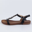 Czarne płaskie sandały damskie S.BARSKI 5541-42