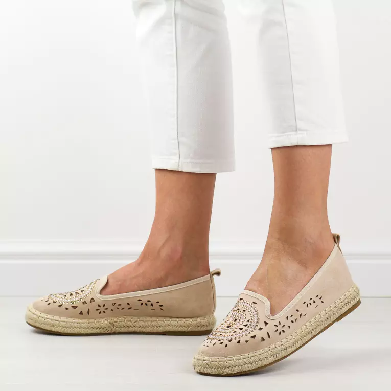 Beżowe espadyle damskie S.Barski 33150