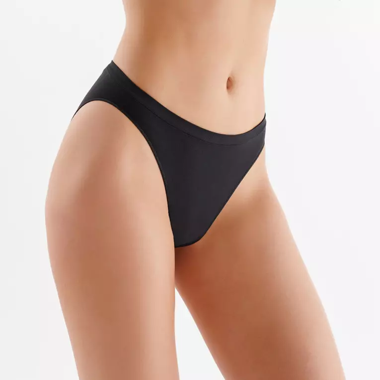 Czarne bezszwowe bikini Hi-leg Briefs 