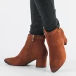 Zamszowe botki damskie VINCEZA 10626 CAMEL