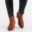 Zamszowe botki damskie VINCEZA 10626 CAMEL