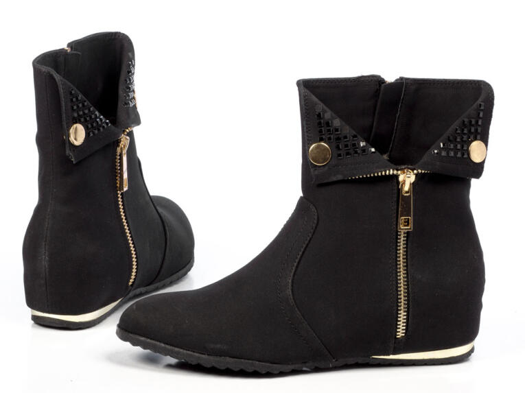 -50% Markowe czarne botki Badoxx, kozaki wz185