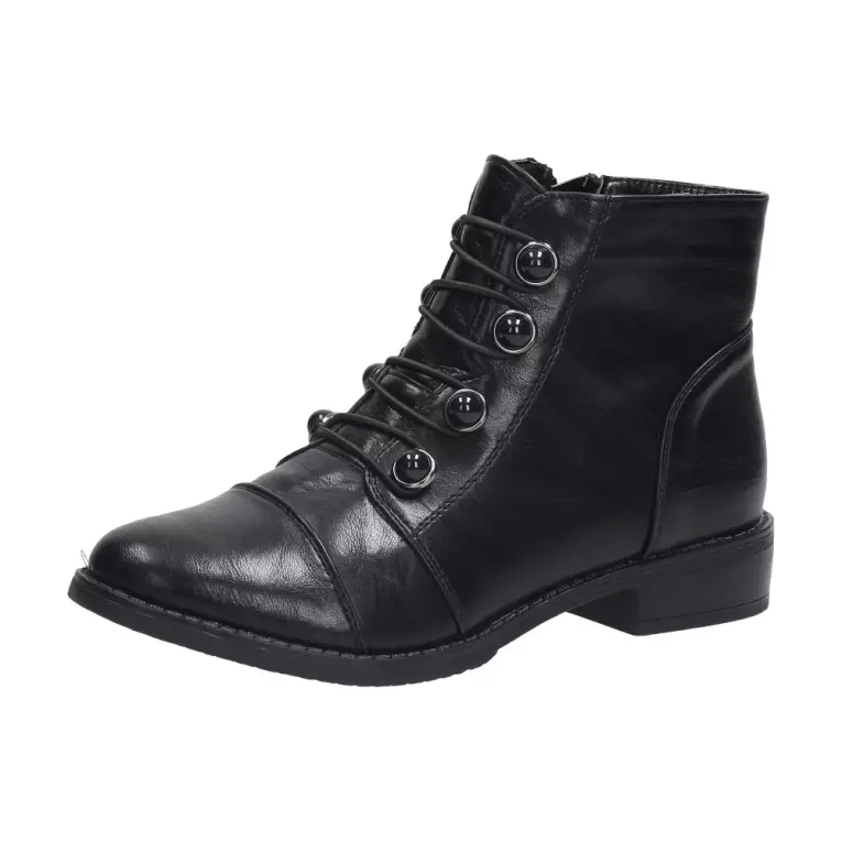 Czarne botki damskie JEZZI ASA62-50 PU