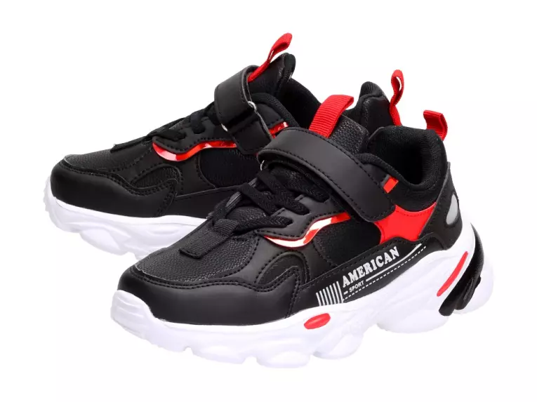 Czarne sneakersy dziecięce AMERICAN BD03/21