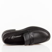Czarne skórzane mokasyny damskie Cambell 98317