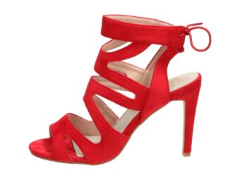 Czerwone sandały damskie, szpilki SABATINA 115