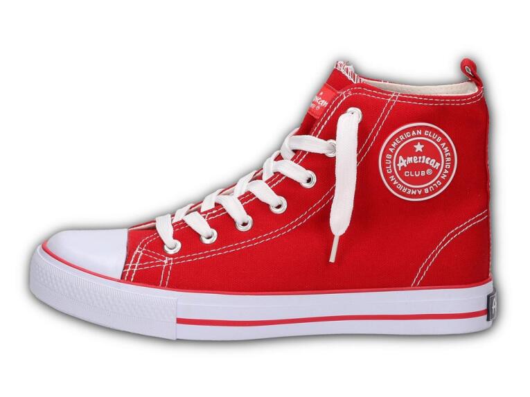 Markowe czerwone trampki American Club 9120
