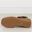 Złote sandały damskie na koturnie Sergio Leone sk302