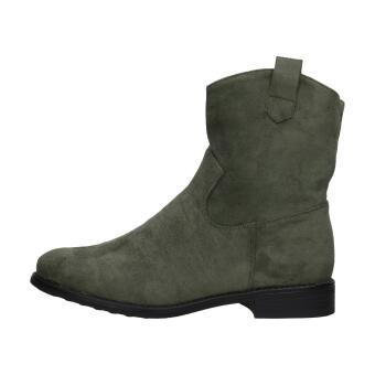 Wiosenne zamszowe botki damskie S.Barski 66-66 Khaki
