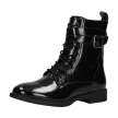 Czarne lakierowane botki damskie La.Fi  032B-LA