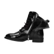 Czarne lakierowane botki damskie La.Fi  032B-LA