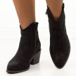 Czarne jesienne botki damskie, kowbojki S.Barski 52-529