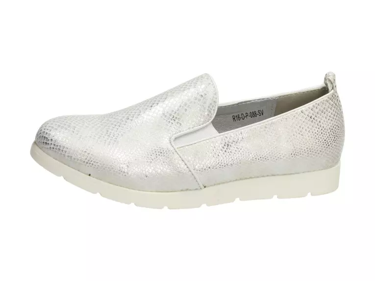 Srebrne półbuty, buty damskie Wishot Dp088sv