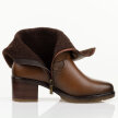 Brązowe wyższe botki damskie Potocki 12706