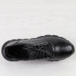 Czarne lakierowane botki damskie, sneakersy na zimę Vinceza 10787 Cr