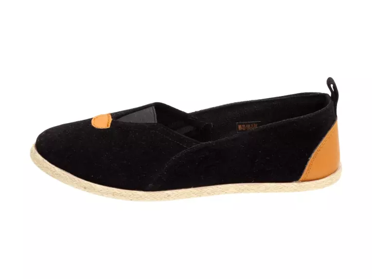 Czarne espadryle damskie Wishot 32-190
