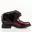 Bordowe lakierowane botki damskie Jezzi 2501-8