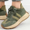 Zielone skórzane sneakersy damskie na platformie T.Sokolski Z24-276