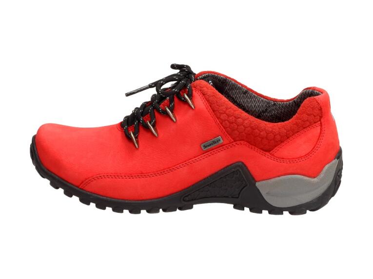 Czerwone Polskie buty damskie Nik 128 Trekking