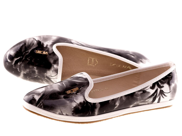 -50% Stylowe lordsy baleriny Vices X773 czarne