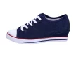 Granatowe trampki Cotton Club 7123 Koturna