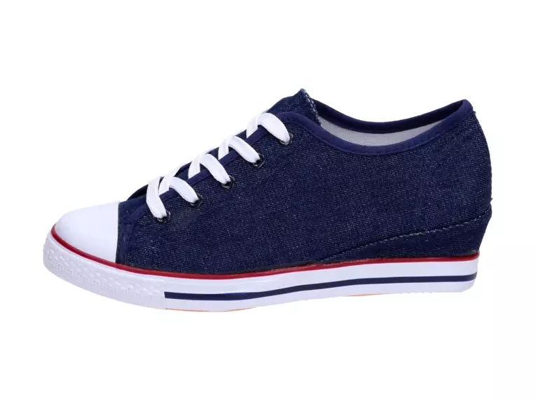 Granatowe trampki Cotton Club 7123 Koturna