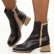 Czarne skórzane botki damskie na obcasie Filippo Dbt7350/25