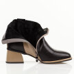 Czarne skórzane botki damskie na obcasie Filippo Dbt7350/25