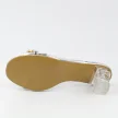 Srebrne silikonowe sandały damskie na słupku z kryształami, transparentne Dia 444