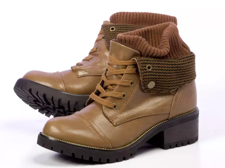 -50%Markowe botki military Good-In 6050 beżowe