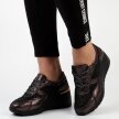 Skórzane sneakersy damskie S.BARSKI 97705 PEWTER
