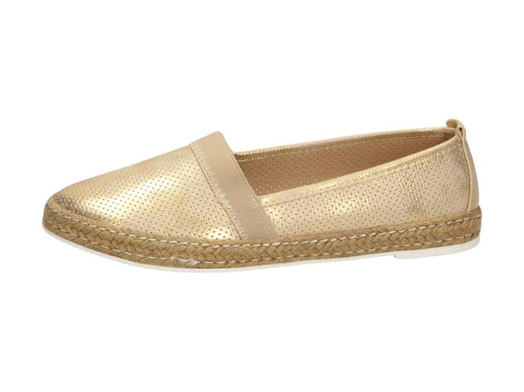 Złote espadryle, buty damskie Goodin 1206
