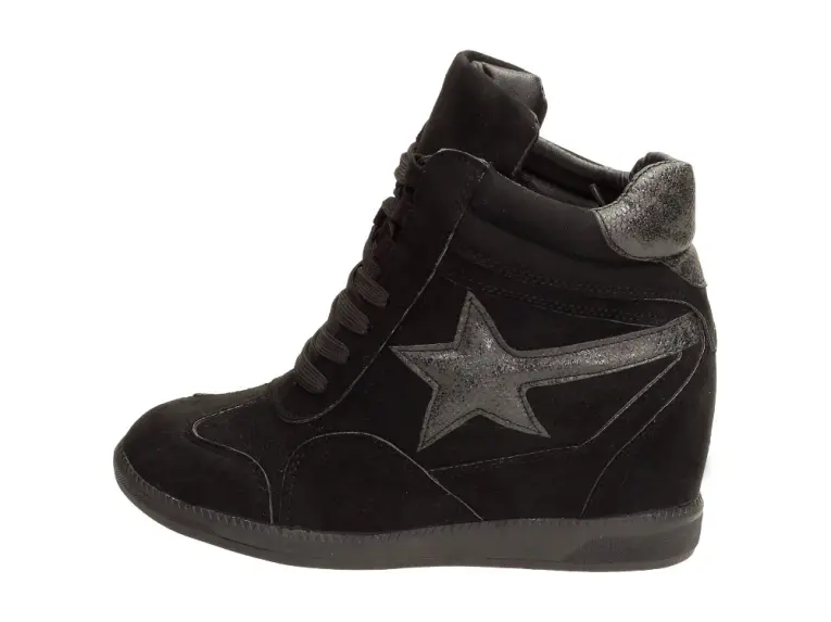 Czarne buty damskie, sneakersy Vices 1300-1