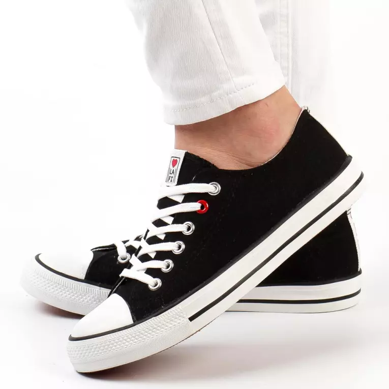 Czarne trampki damskie LA.FI 280055B