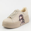 Beżowe skórzane sneakersy damskie na platformie Filippo Dp6207/24