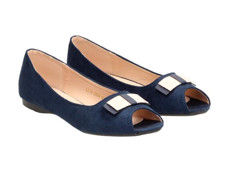 Granatowe baleriny, buty damskie Vinceza 2886