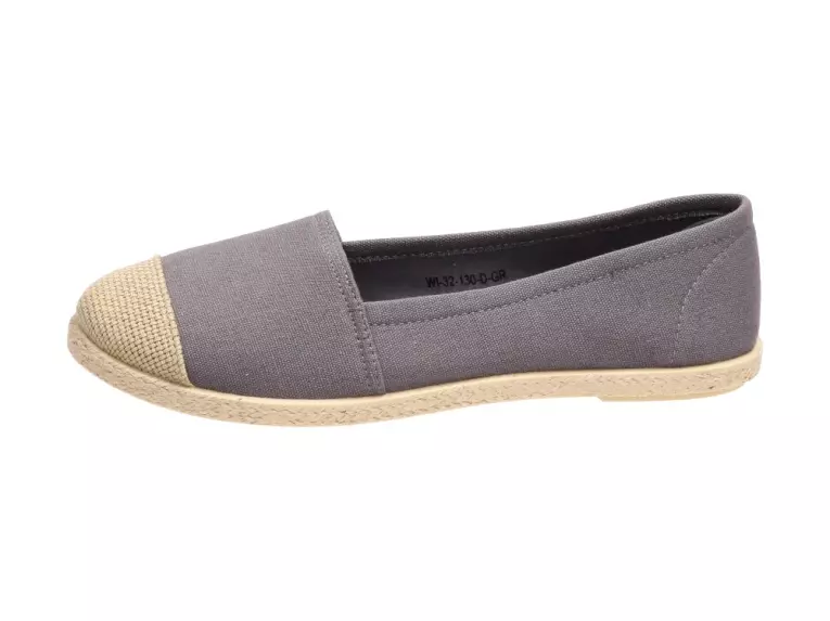 Szare espadryle damskie Wishot 130 Slip On